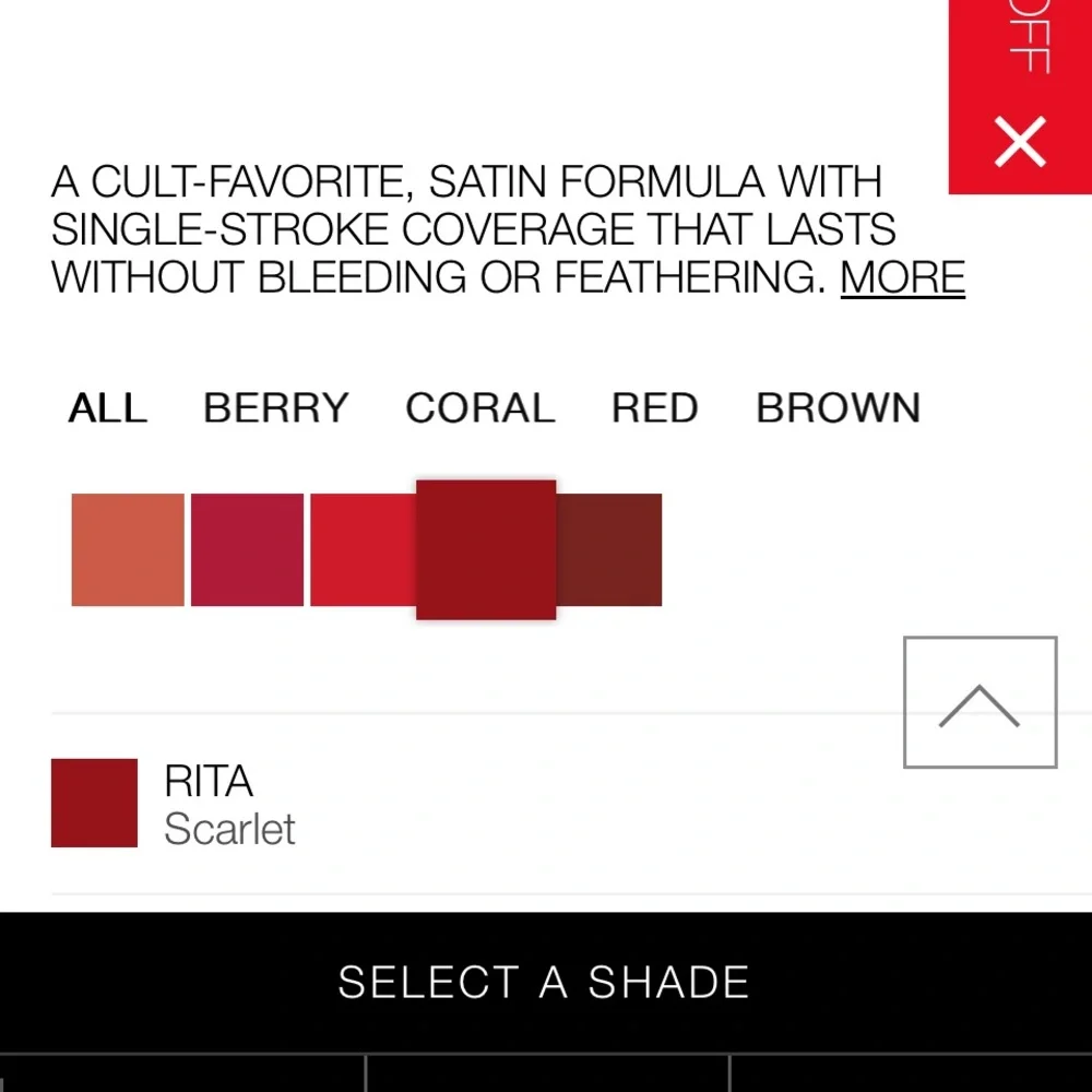 NARS AUDACIOUS Lipstick Rouge A Levers  Audace  shade Rita (mini size lipstick)